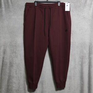 Nike Tech Fleece Pants Womens XXL Red Fleece Joggers Sweatpants FB8330-652